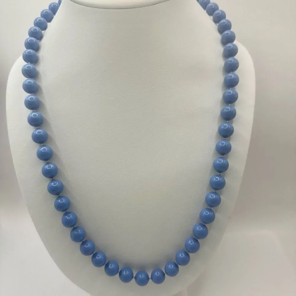 Blue beaded necklace